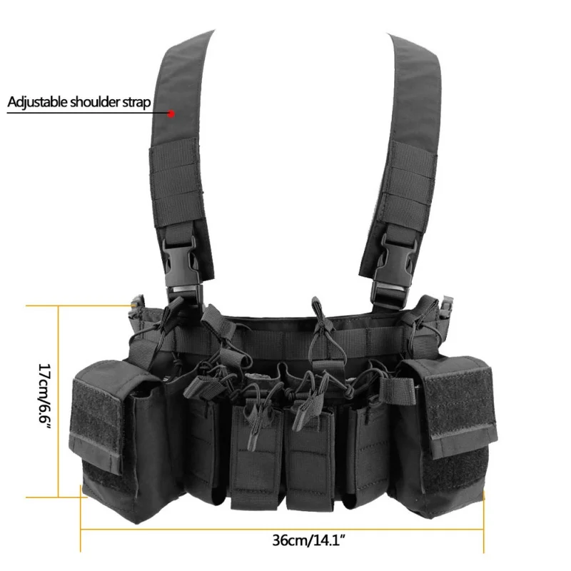 

New Multi-functional Tactical Vest Bag Walkie-talkie Bag Airsoft Hunting Paintball Vest Multicam 2019