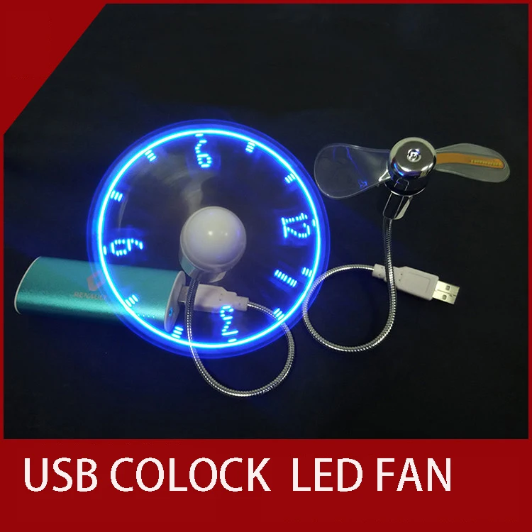High Quality Adjustable USB Gadget Mini LED Light USB Fan Clockin USB