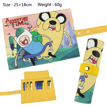 

Anime Adventure Time with Finn and Jake Students Canvas Stationery Children Convenient Storage bag BMO