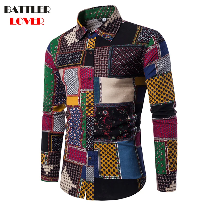 2018 модная дизайнерская рубашка с принтом для мужчин Chemise Homme мужские рубашки с длинным рукавом Повседневные тонкие роскошные Брендовые