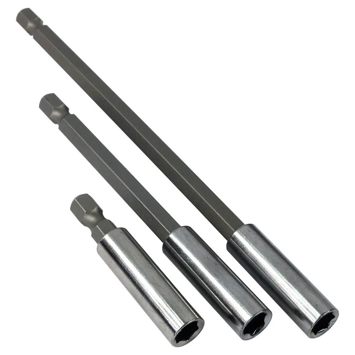 

3Pcs Magnetic Screwdriver Extension Set 60mm/100mm/150mm Quick Release 1/4 Hex Shank Tools Holder Tool Drill Bits Kits