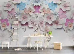 [Самоклеющиеся] 3D милые украшения розовые лепестки 33 настенная бумага Настенное Панно настенный принт настенные наклейки