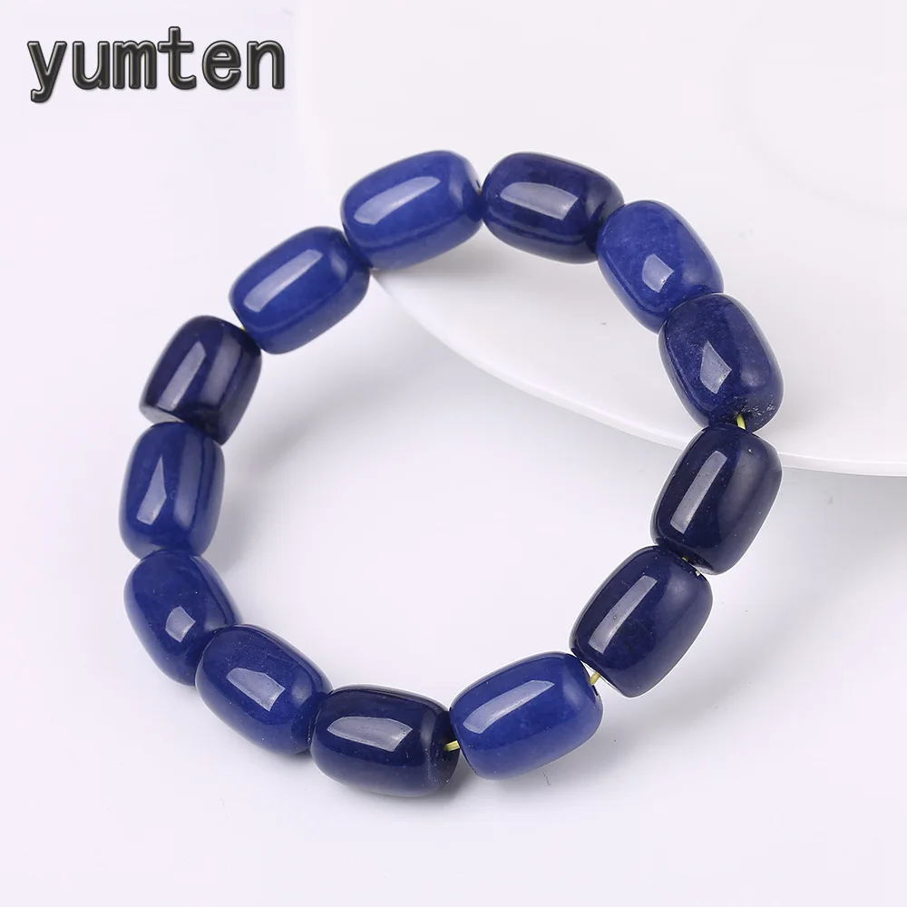 

Lapis Lazuli Beaded Yoga Bracelet Natural Stone Women Fashion Men Energy Elastic Vintage Jewelry Witcher Punk Pulseras