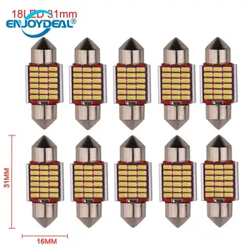 

10pcs 12V Dual-tip LED Lamp Light Bulb Super Bright 3014 SMD Car Interior Dome Reading Code Light Auto led parking Light