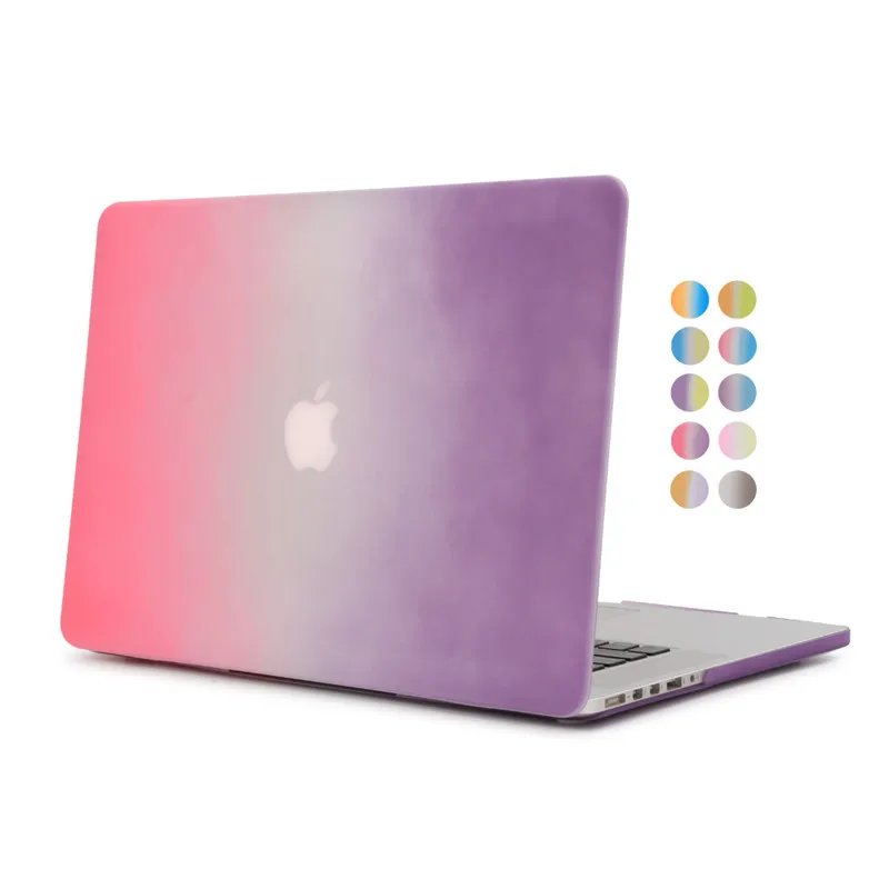 

for apple macbook retina 13 inch rainbow gradient case hard plastic protective cover for mac book pro 13.1 with retina display