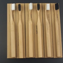 DR. PERFECT 6 шт. смешанные цвета стойка стильная зубная щетка бамбуковая Белая Щетина зубная щетка мягкая щетина бамбуковое волокно деревянная ручка