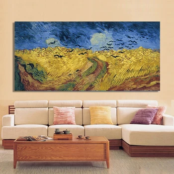 Wheatfield with Crows by Vincent van Gogh Printed on Canvas 2