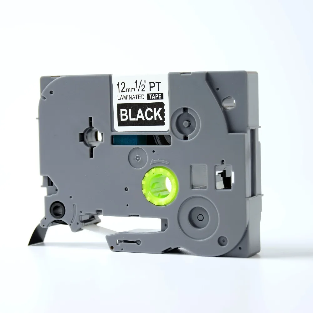 5PCS white on black 12mm tze tapes for P touch label maker TZe 335 TZ2