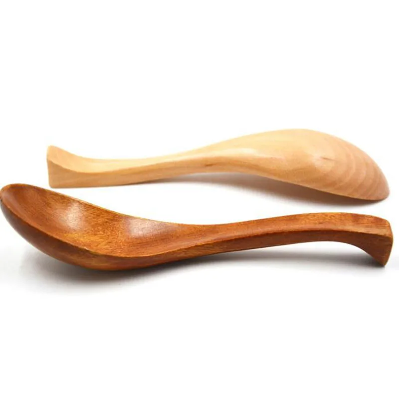 100pcs Wooden Spoons Large Long Handled Spoon Kids Spoon Wood Rice Soup