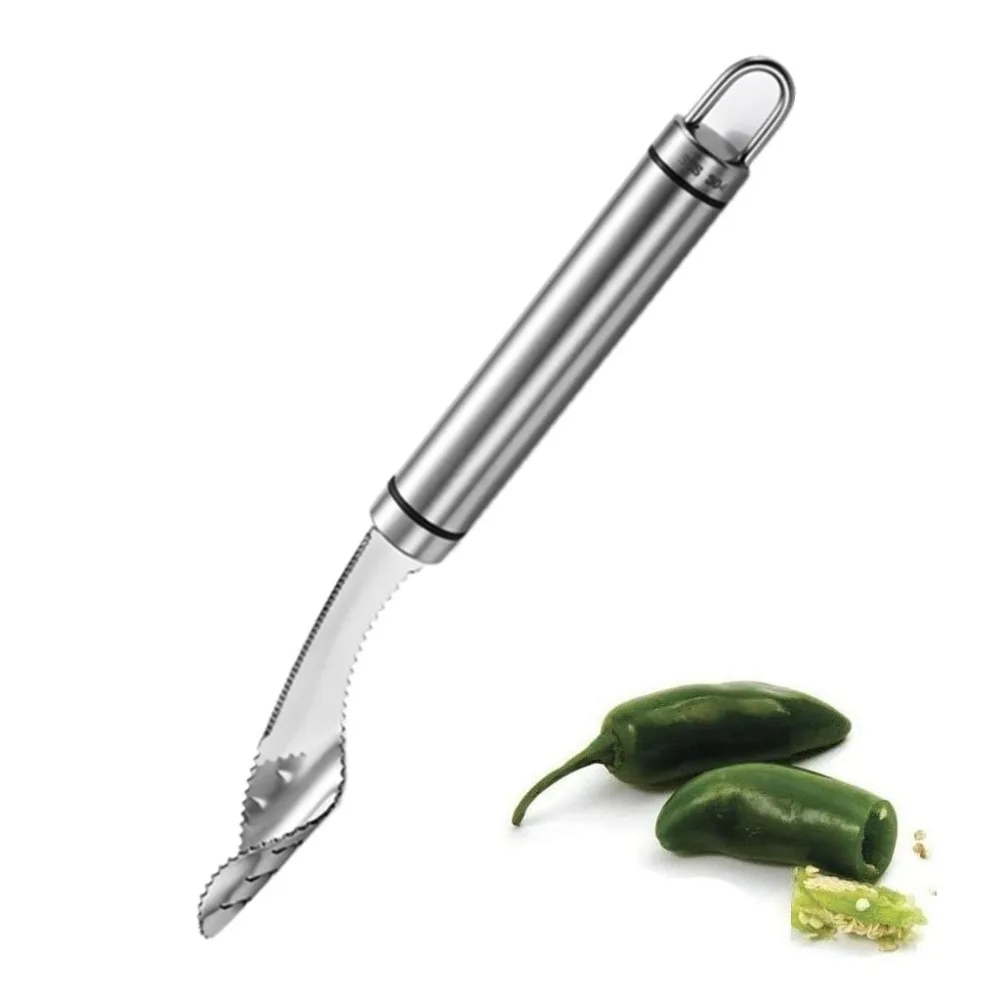 Kitchen Utensils Gadgets Stainless Steel Vegetable Fruit Chili Seed Remover Serrated Edge Easy To Use Deseeder Multi Use Tool Jalapeno Pepper Corer Seeder Kitchen Gadget Rozcels Kitchen Dining Ddechuquisaca Gob Bo