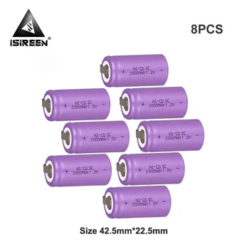 

SC Ni-CD Rechargeable Battery Cells 1.2V 2000mAh DIY Battery Packs Subc Ni CD Accumulator Electric Power Tools Calculator Toys
