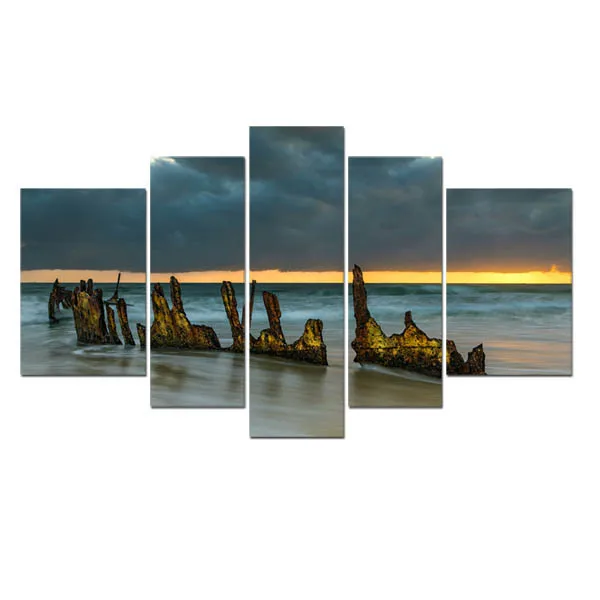 

Well-designed Seawater Canvas Painting Decorative Seascape Painting(Unframed)