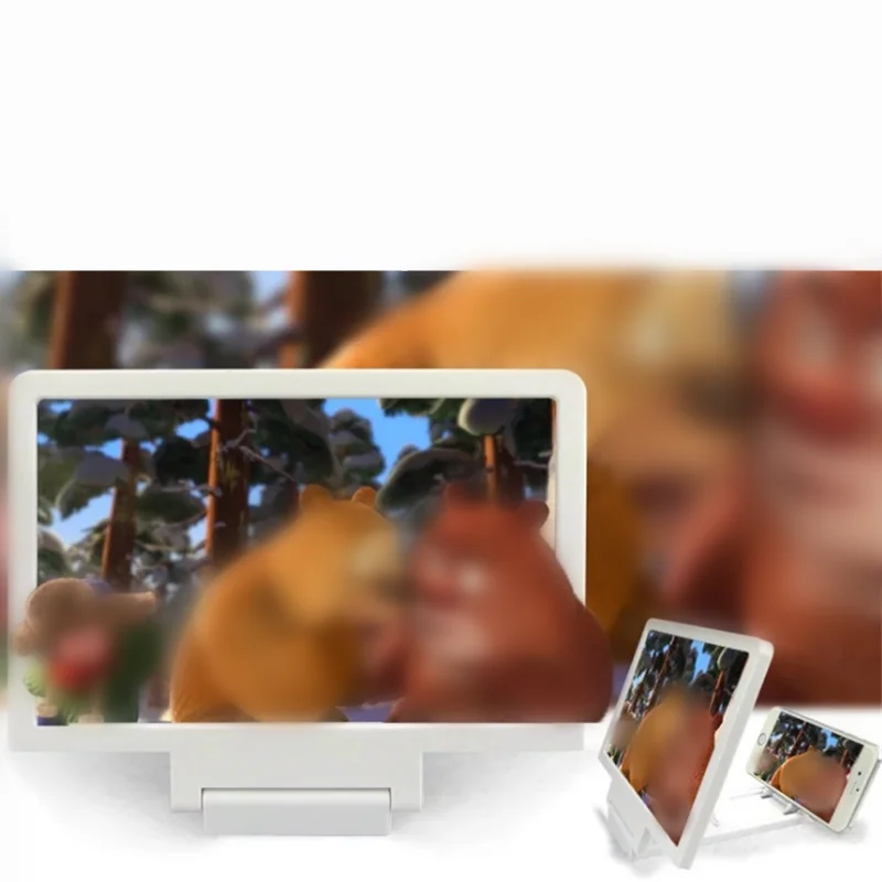 UVR العالمي الهاتف الفيلم المكبر حامل شاشة تكبير قابل للتعديل دعم الهاتف حامل حامل العارض المحمولة للطي الوقوف