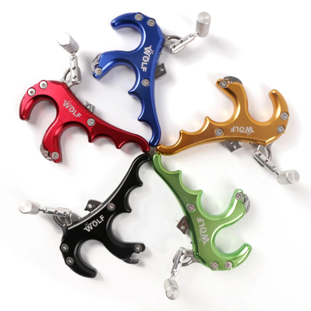 

52 Stainless Steel 4 Finger Grip Caliper Release Aid Archery Caliper Grip Release For Compound Bow Hunting