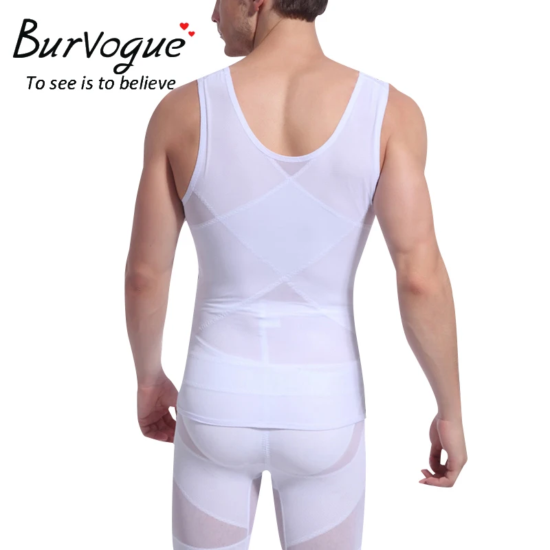 Burvogue Для мужчин для похудения Body Shaper жилет для талии Cincher для живота Управление для похудения живота Формирователь тонкое нижнее белье корсет Корректирующее белье