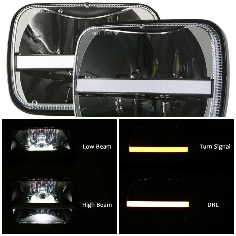 5x7 LED square headlight8800