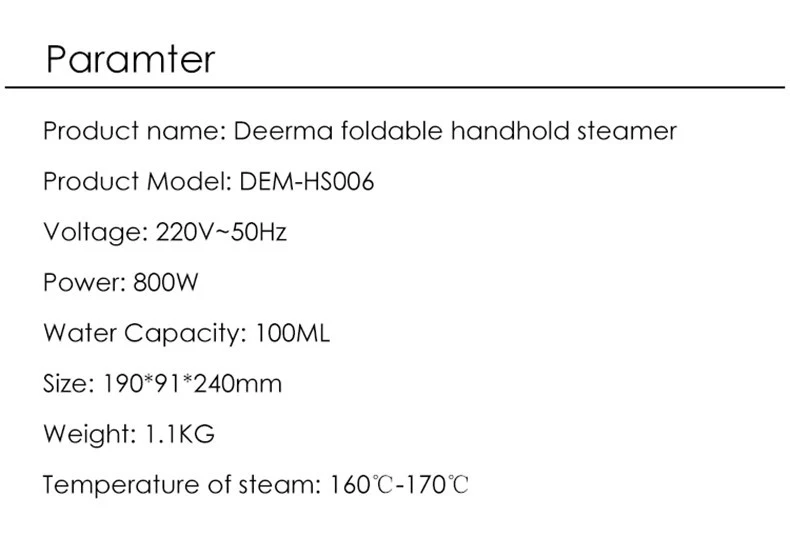 DEM-HS006 бытовой парогенератор для одежды электрический 220 в паровой утюг 100 мл емкость Горячий парогенератор для удаления морщин