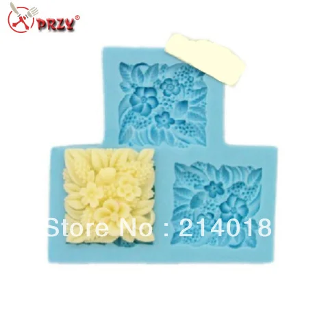 

Free shipping 100% food grade material flowers modelling fudge mold Cake decoration mold fondant Cake mold NO.SI366