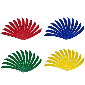 

48 Pieces 5 inch Fletching Arrow Feathers Archery Turkey Feathers 4 Colors