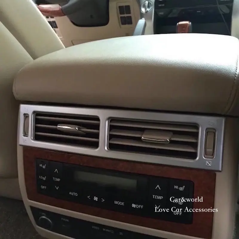 Для Toyota Land Cruiser 200, задняя крышка для кондиционера переменного тока, отделка внутренней панели, украшение от 2010 до, автомобильные аксессуары