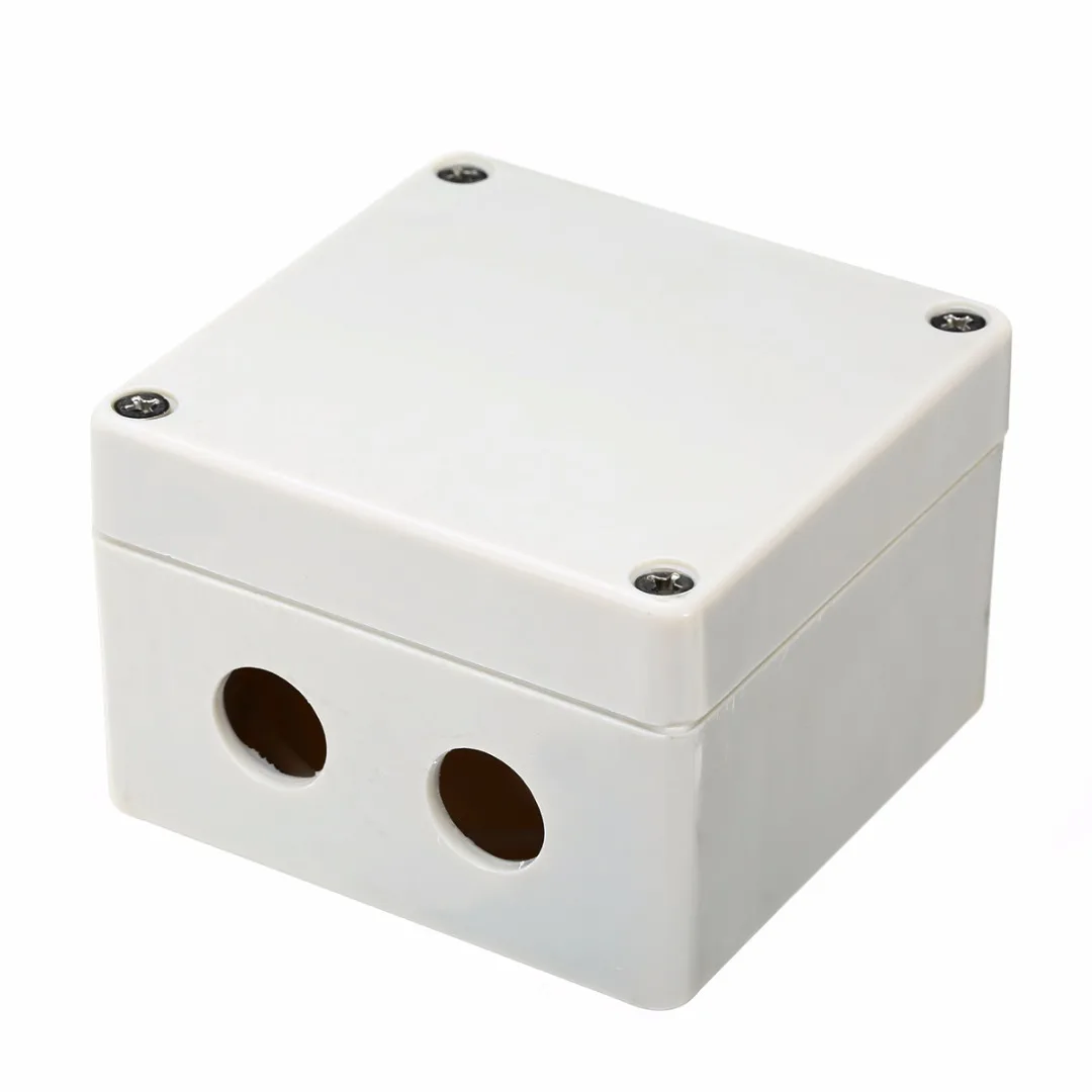 

New White ABS Junction Box Electric Enclosure Case 6 Ports Distribution Box With Terminal Waterproof Dustproof 83x81x56mm