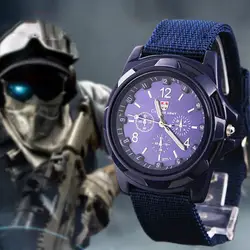 Новый известный бренд Montre открытый для мужчин Военная Униформа часы солдат армии Холст ремень повседневное кварцевые часы для мужчин