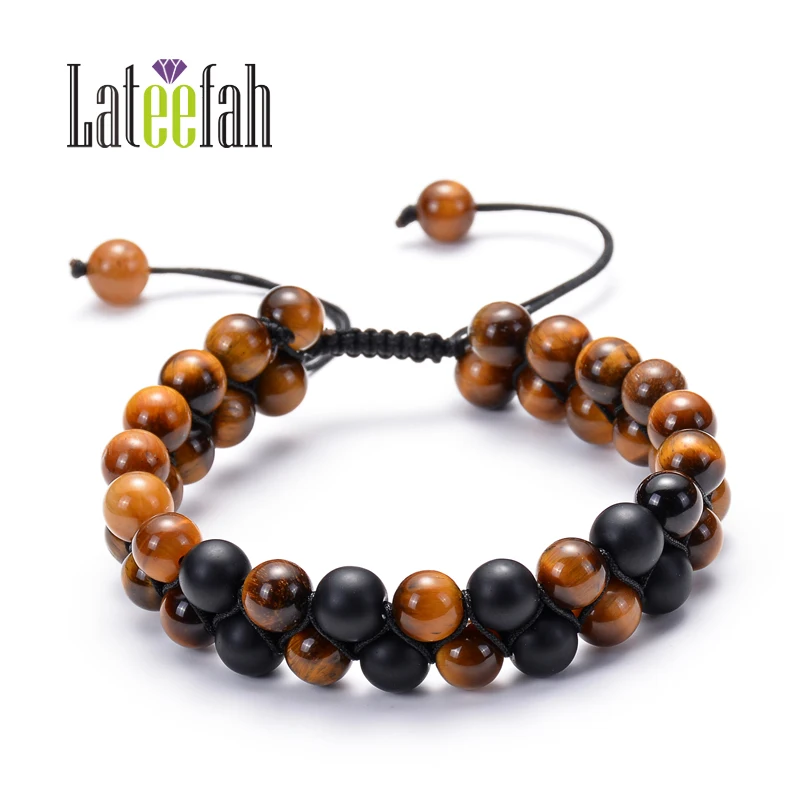 Lateelah Модный Ювелирный Браслет с тигром браслет из натурального камня