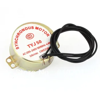 

Metal Shell Fan Synchronous Motor 5/6RPM AC 220V-240V 4 Watts CW/CCW TYJ50