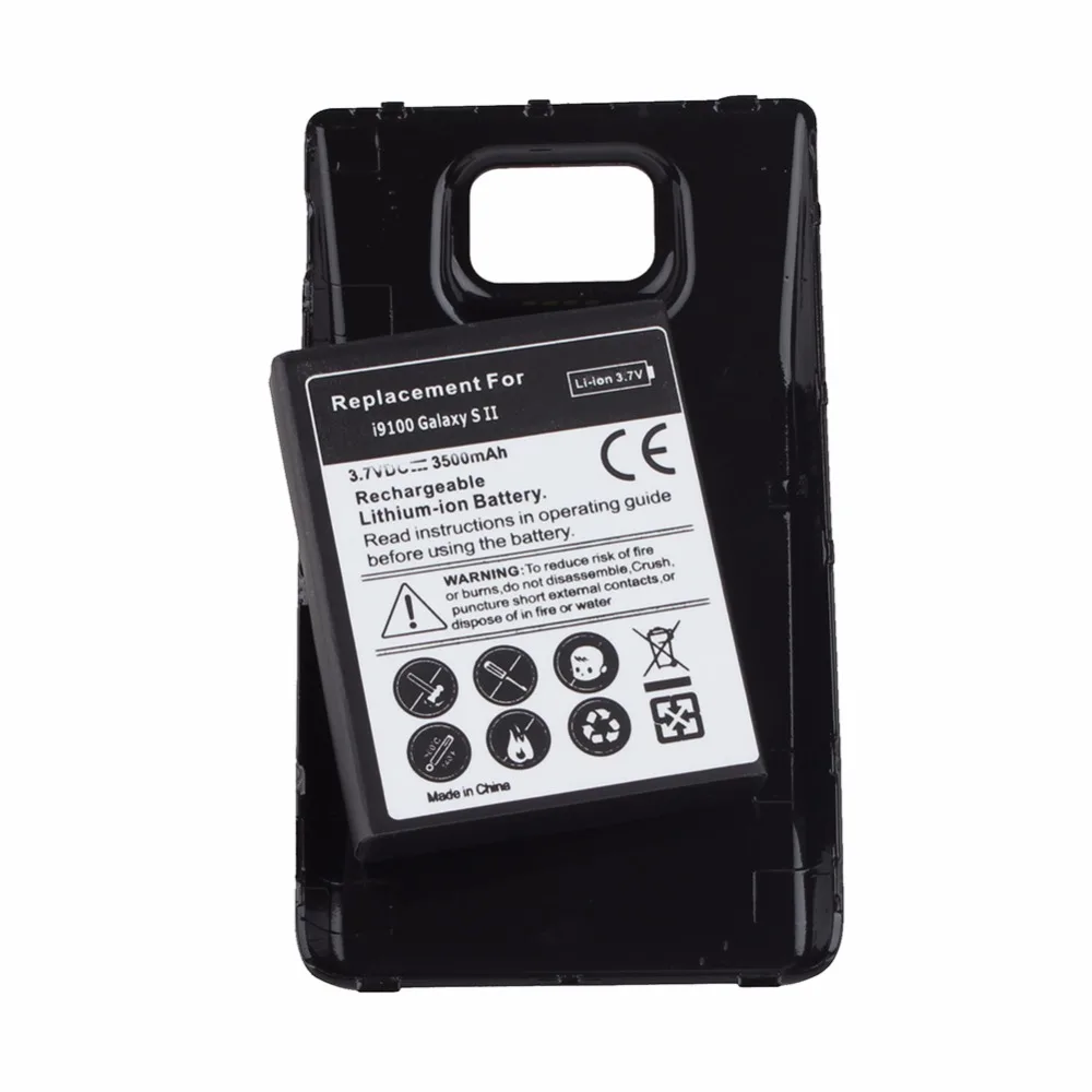 Для Samsung Galaxy S2 SII i9100 GT запасная батарея для телефона Расширенная более толстая 3500