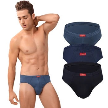 

TRIES Mens Underwear Breathable Briefs 100% cotton Men Brief Sexy Brief Plus Size Briefs Men Underwear 3Pcs\lot Men Shorts Pants