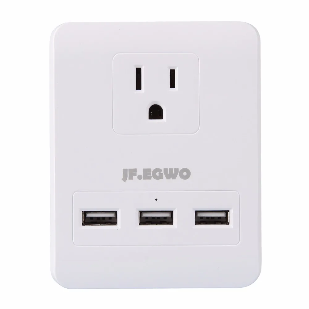 JF.EGWO USB Wall Outlets Socket Travel Charger Wall Mount Receptacle