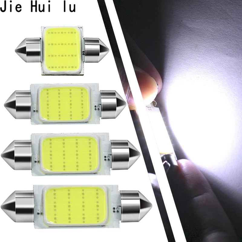 1x гирлянда 31 мм 36 39 41 C5W C10W светодиодная лампа COB 12SMD 12 В автомобильный внутренний