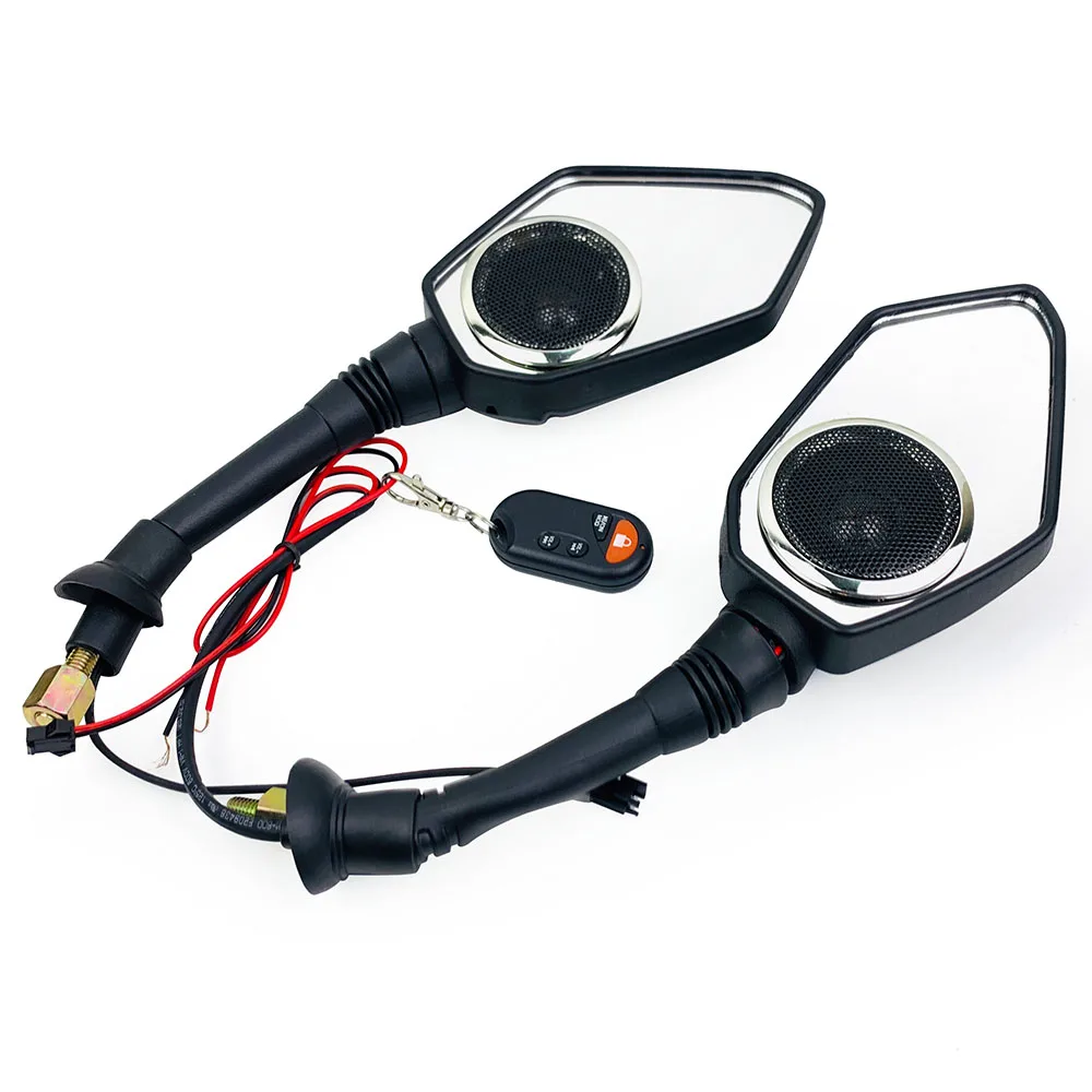 Master Racing Mirror 10 мм 8 мм скутер мотоцикл Bluetooth аудио звук Противоугонная охранная сигнализация заднего вида зеркала FM MP3 плеер