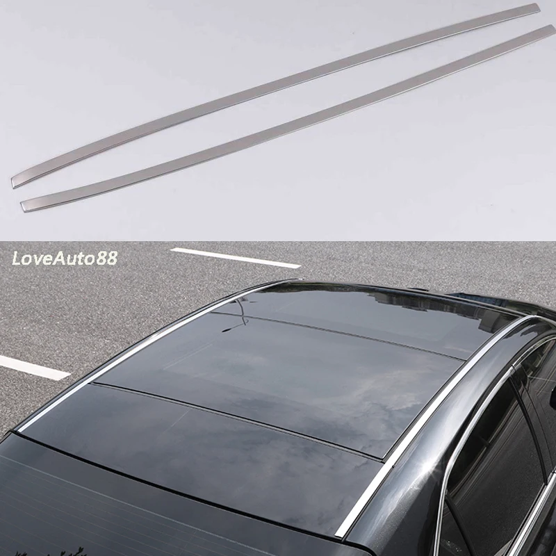 

Stainless Steel Auto Side Skirt Car Roof Front Trim Side Body Door Decoration Trim for Toyota Camry 2018 2019
