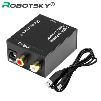 

Digital to Analog Audio Converter Adapter Optical Coaxial Toslink Signal to Analog Audio Cable Adapter for apple TV PC TV Box