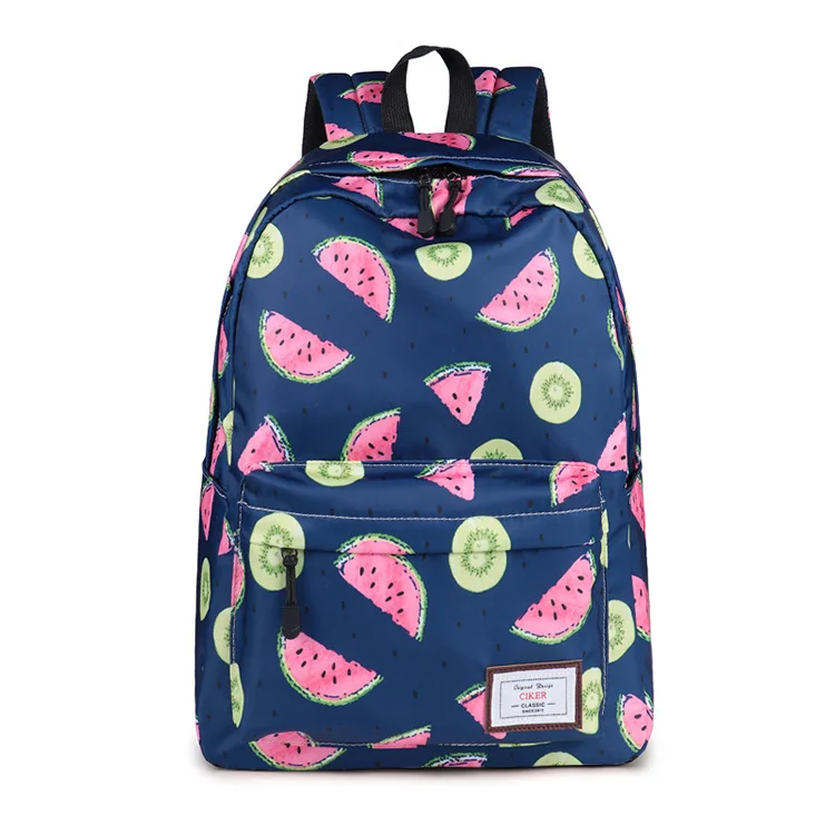 Летний водонепроницаемый рюкзак большого размера с принтом фруктов арбуза, школьные сумки розового цвета для девочек-подростков, студенческий рюкзак для путешествий M531 - Цвет: 1