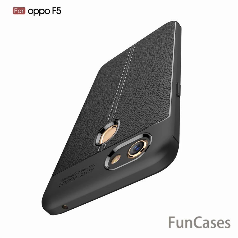 Untuk OPOSISI Kasus Untuk OPPO Kasus Penutup Untuk OPPO F5 F5 F5 TPU Silicone mewah Imitasi Kulit Telepon Kasus Untuk OPPO F5 balr handphone