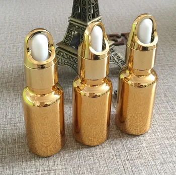 

468pcs 20ml high temperature gold plated refillable empty dropper bottle,basket dropper cap glass essential oil bottle,perfume