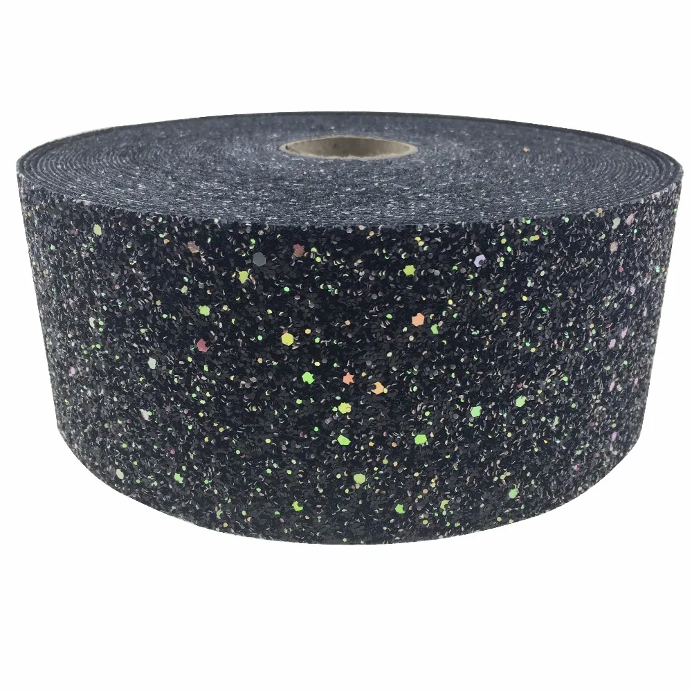 

shipping free 3''75mm 50 yards Chunky Glitter Ribbon Blingbling Soft Fabric Gift Package Handmade Material DIY Hairbow