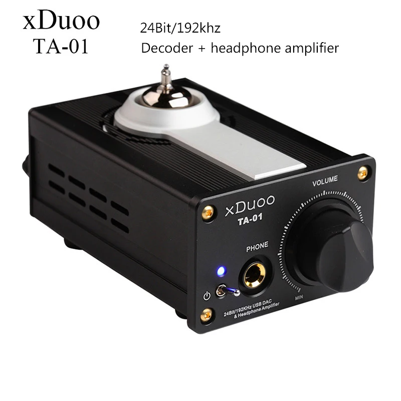USB DAC XDUOO TA-01 Decoder 24Bit/192Khz HiFi Tube Headphone Amplifiers Professional Amp USB DC12V Adapter Amplifier Black 2017