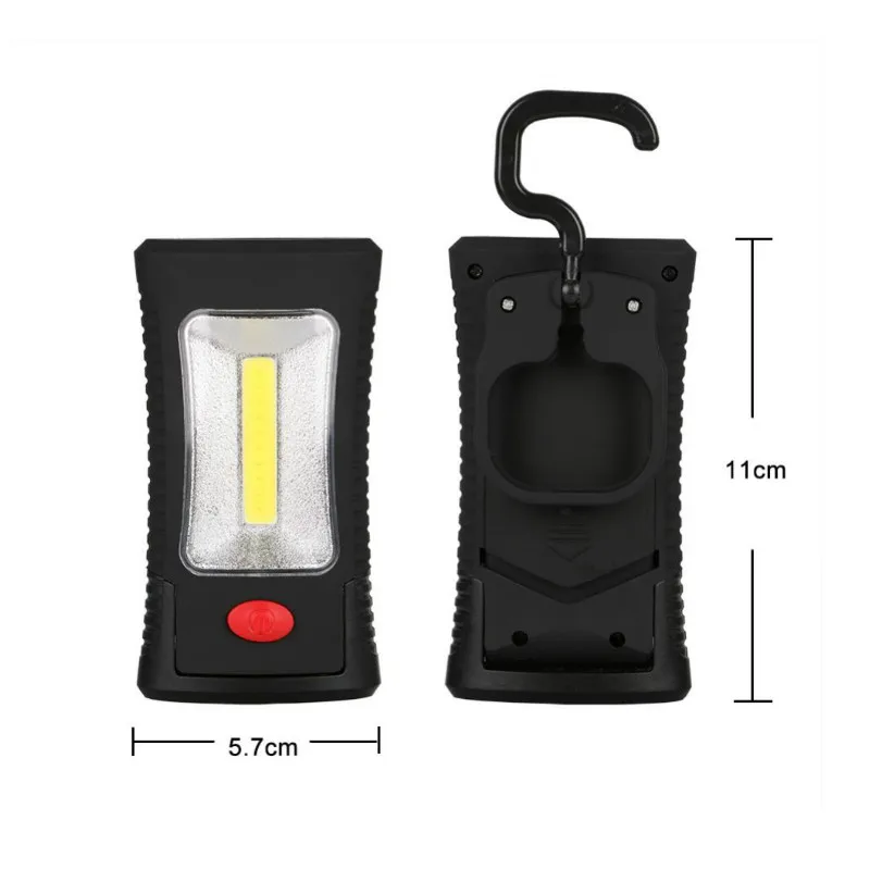 2 режима COB светодиодный магнитный рабочий свет складной крюк карманный фонарик Удобная Лампа палатка для кемпинга аварийный фонарик ночной