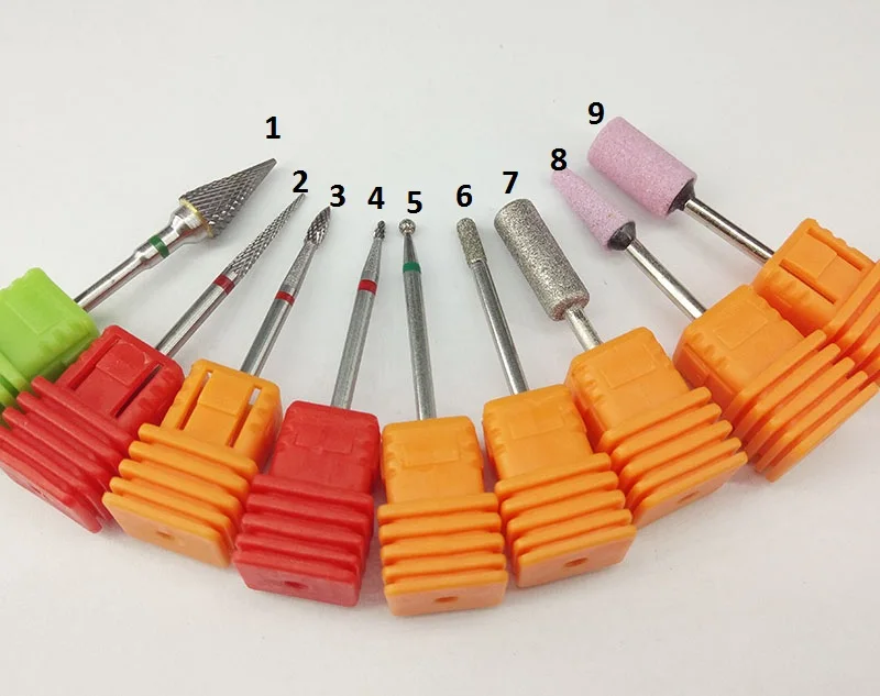 9kinds pro vybrané vysoce kvalitní 2018 Nový produkt Carbide nehty a elektrické dentální Lab Cutter ElectricNail vrtání druh nehtů soubor bu
