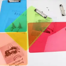 Пластиковый буфер обмена Pad клип Папка документ прозрачный держатель пластина для бумаги A4
