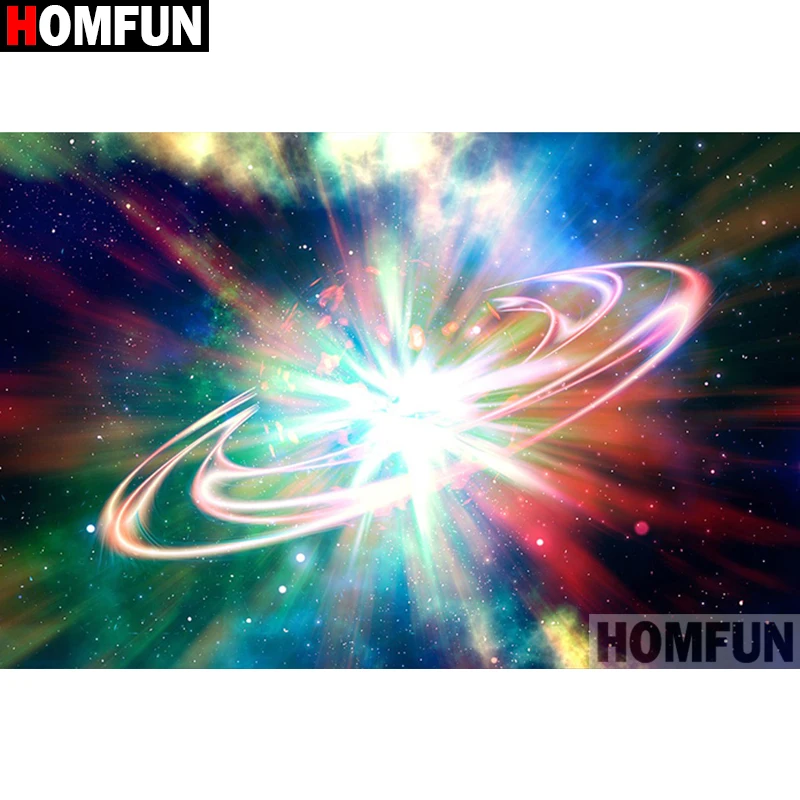 HOMFUN Full Square/Round Drill 5D DIY Diamond Painting &quotColored starry sky&quot 3D Embroidery Cross Stitch Home Decor A19054 | Дом и сад