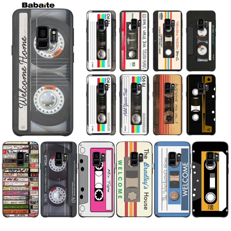 

Babaite Original Retro Cassette Tape Black Soft Shell Phone Case For GALAXY s6 edge edge plus s7 edge s8 plus s9 plus