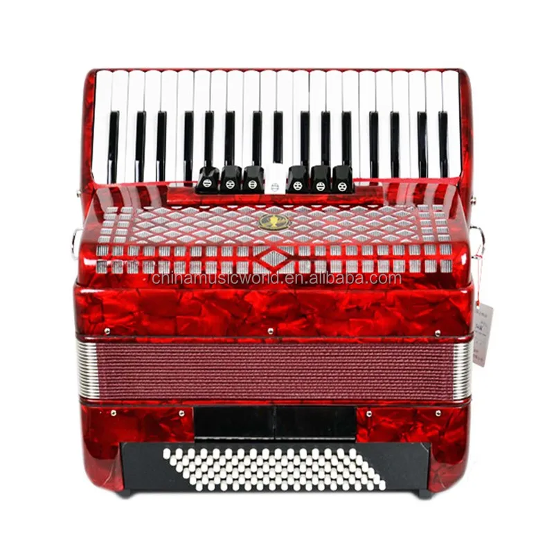 37keys 96Bass Piano Accordion AFA-36 Red color Afanti Music
