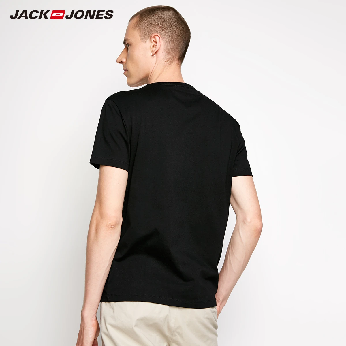 Мужская футболка с круглым вырезом Jack Jones короткими рукавами из 100% хлопка весна