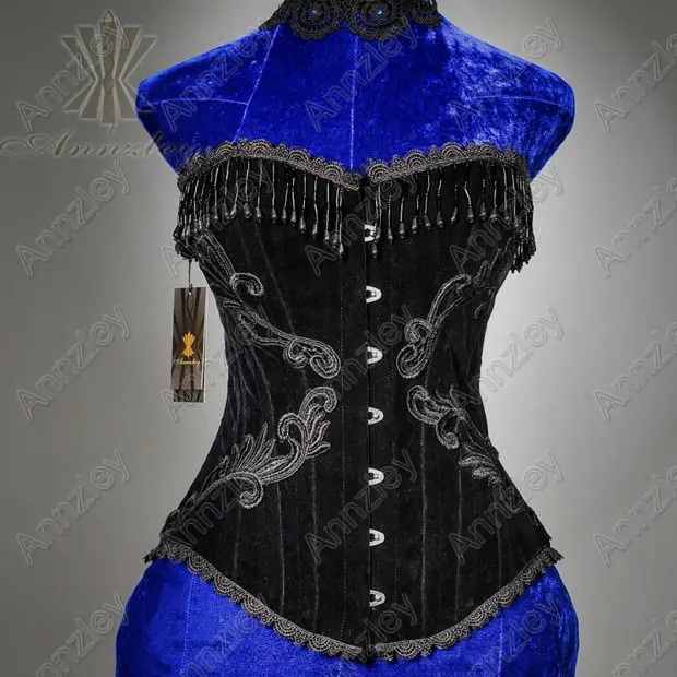 Черный бархатный Цветочный Готический корсет для усадки талии|gothic corset|gothic corset