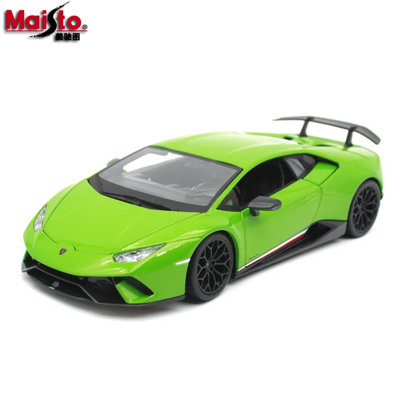 1:18 литая модель спортивного автомобиля для LAMBORGHINIed HURACAN, Игрушечная модель из сплава с управлением на рулевом колесе