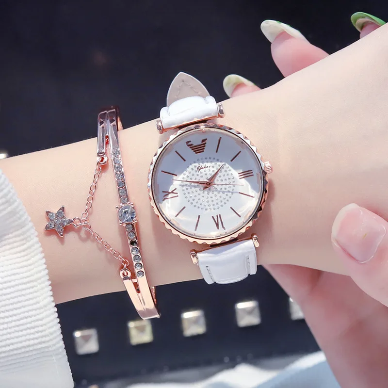 Роскошные женские часы с бриллиантами 2019 дизайнерские очаровательные женские модные наручные часы женские белые часы женские кварцевые